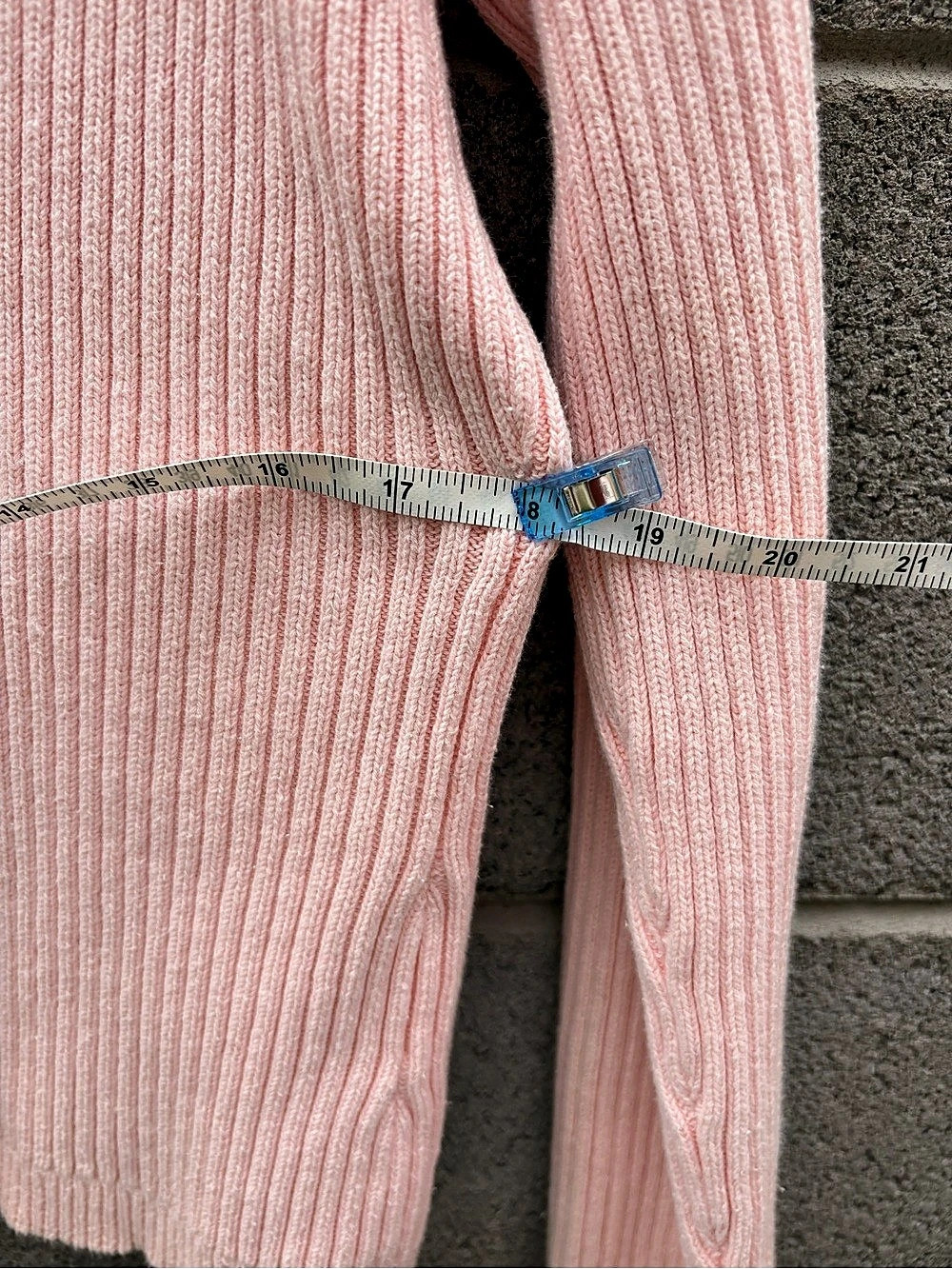 Cherokee Pink Ribbed Zip Sweater Size Large - Picture 4 of 4